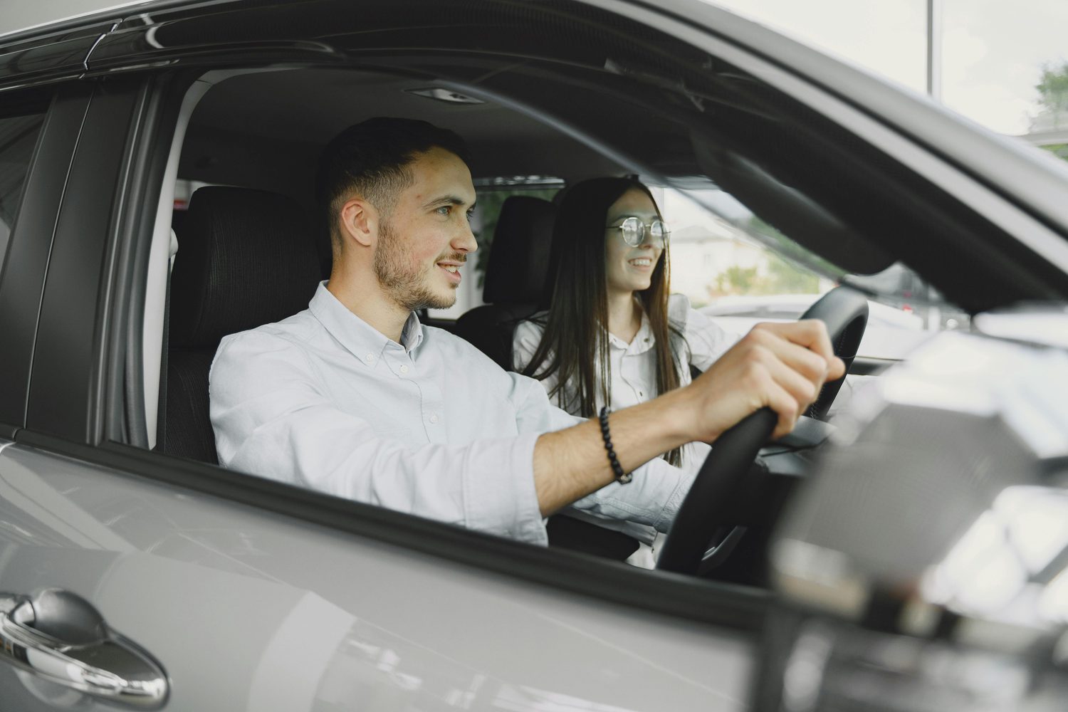 A driving instructor guiding a learner during a lesson in Nottingham
